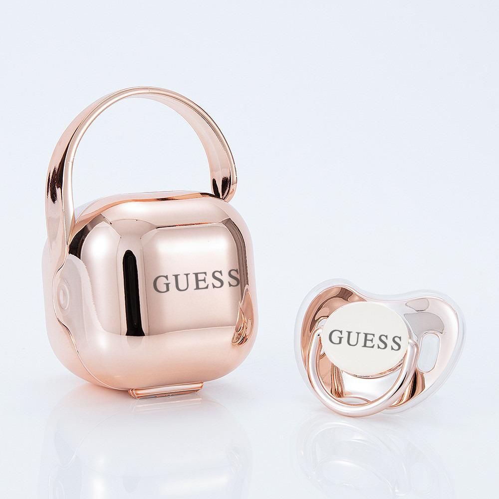Premium Baby Schnuller Guess rose mit Aufbewahrungsbox & Geschenkbox