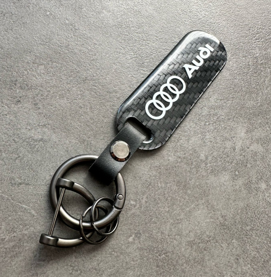 Audi Sport Hochwertiger Schlüsselanhänger Carbon Edel Karabinerhaken Key leicht