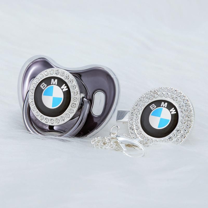 Premium Baby Schnuller BMW violett mit Clip & Geschenkbox
